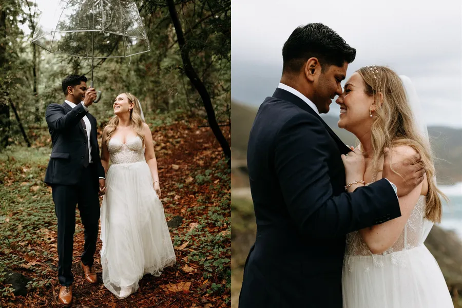 elopement in the redwood forrest for destination couple