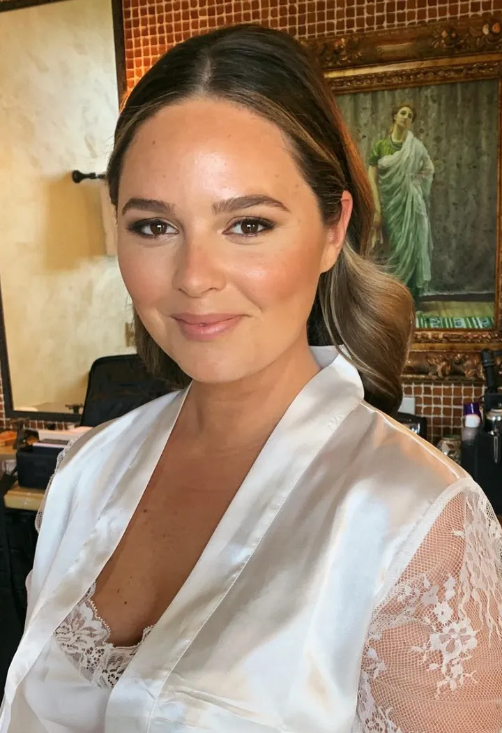 Hollywood hills bride's wedding day, featured in print in magazines.