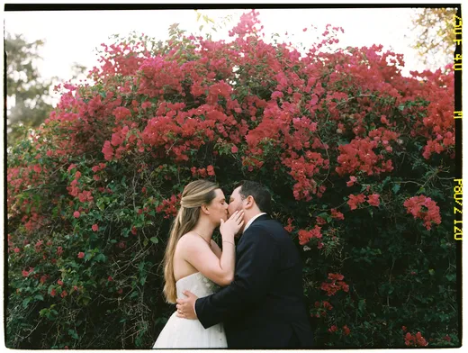 bride and groom after their orange county wedding
