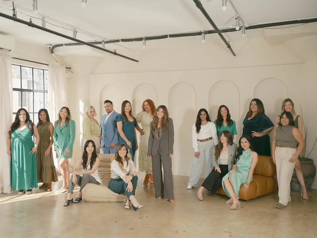 The Emily Lynn & Co. team of traveling hair and makeup artists in their studio