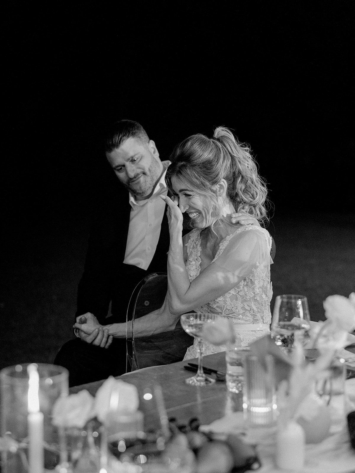 couple during their reception in coachella valley