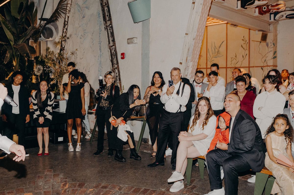 wedding reception at grass room in DTLA