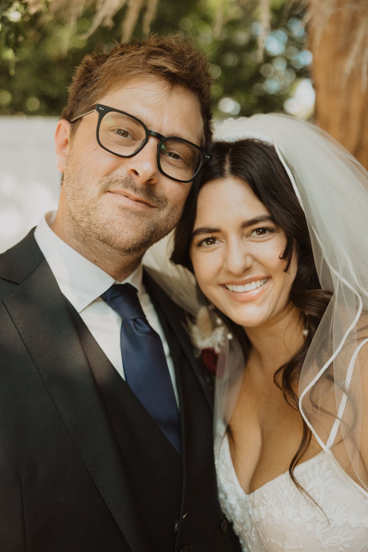 glowy, airbrush makeup for this gorgeous bride's backyard wedding in studio city