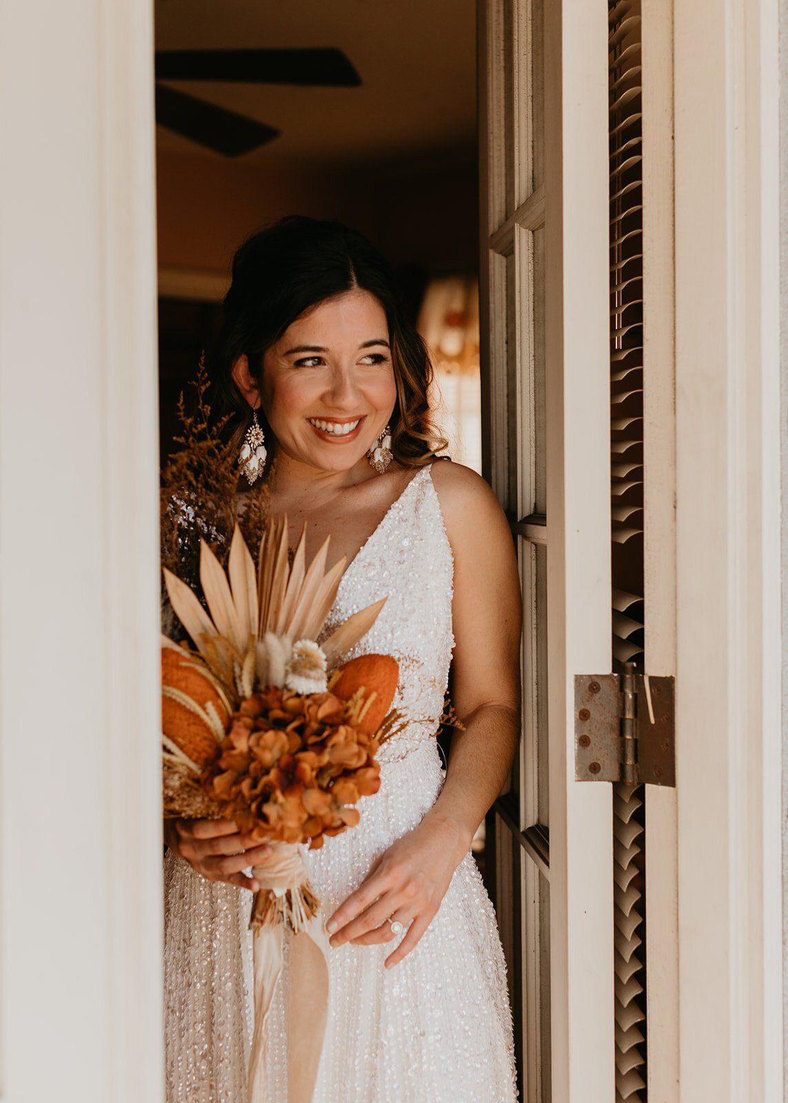 braided boho bridal hair and glowy natural makeup for boho elopement
