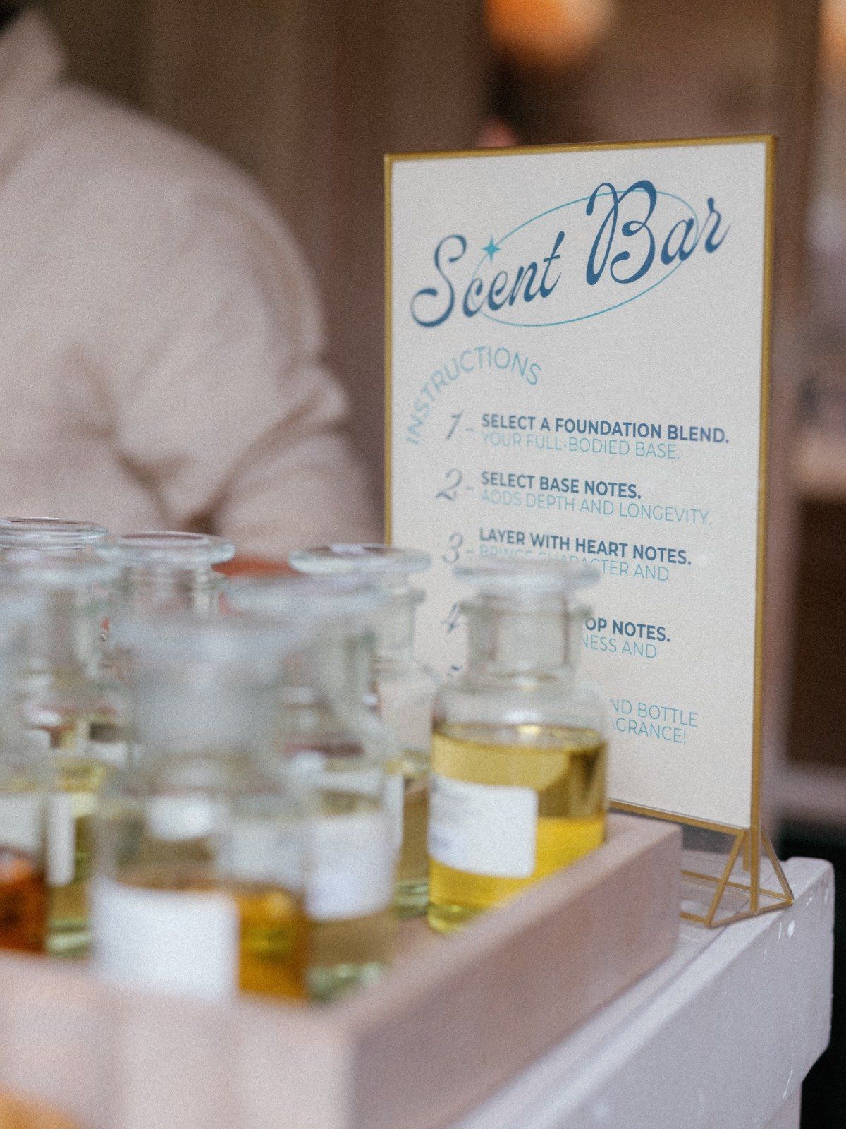 scent bar cocktail hour activation for los angeles wedding