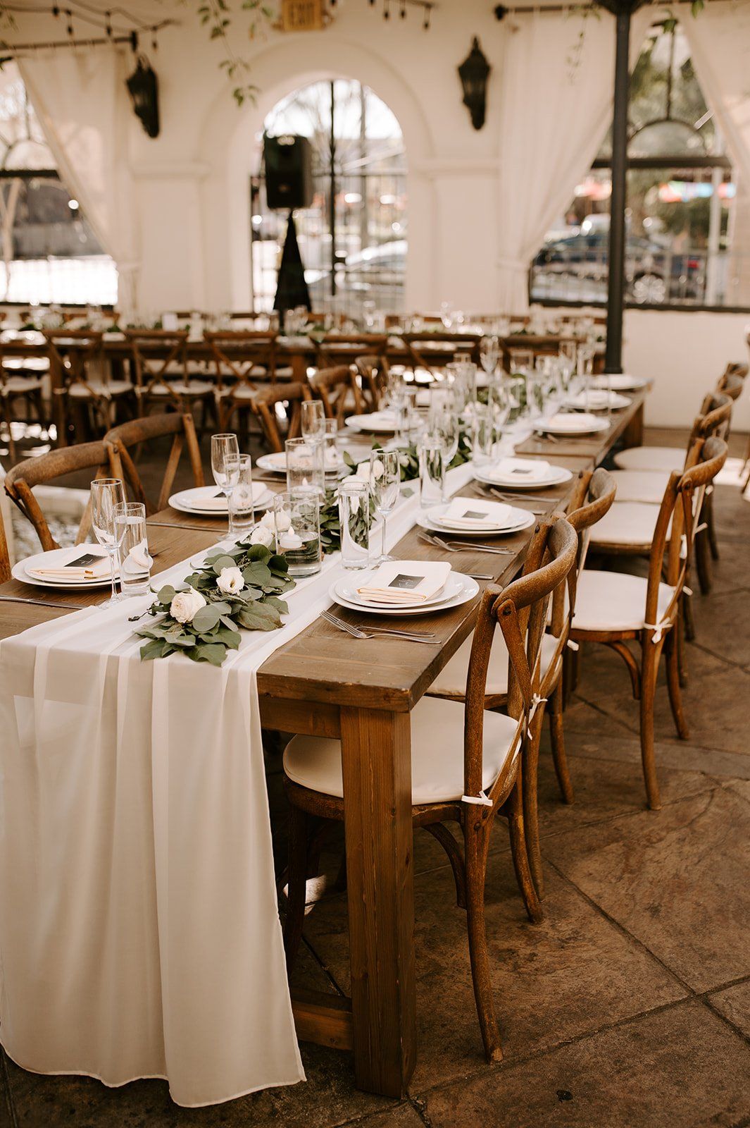 the couple's wedding reception was held at villa and vine in santa barbara