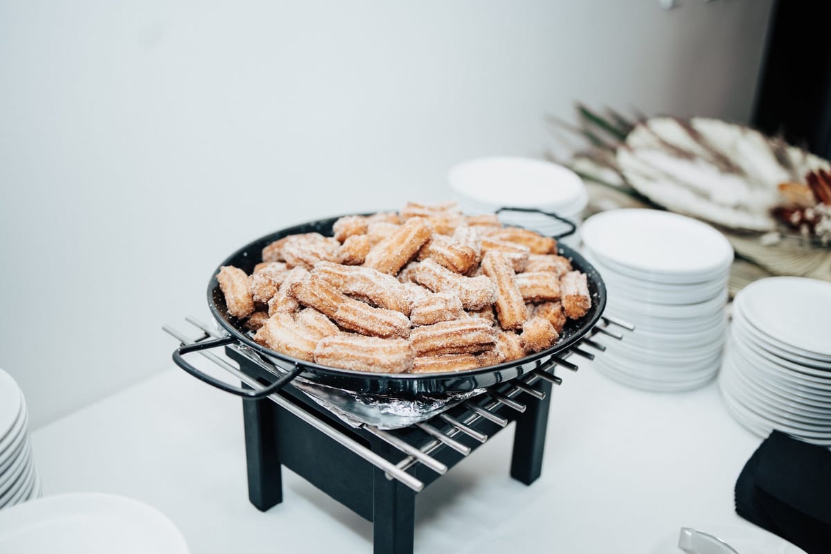 churro bar at this palm springs wedding