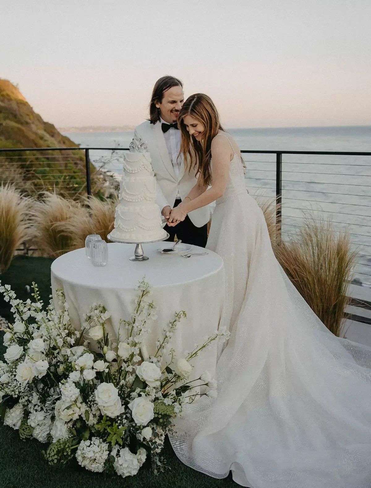 jewelry designer, carter eve, planned stunning malibu wedding along the coastline