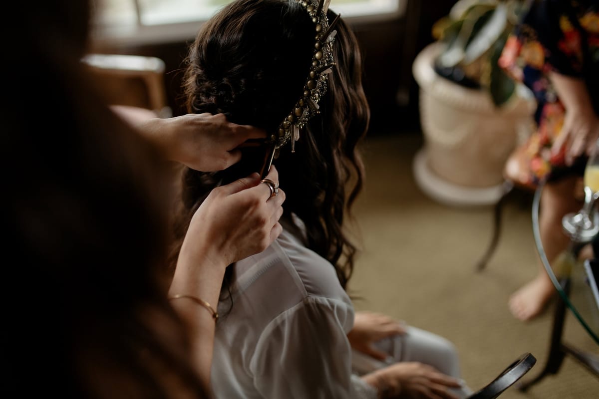 ornate bridal crown hair accessory
