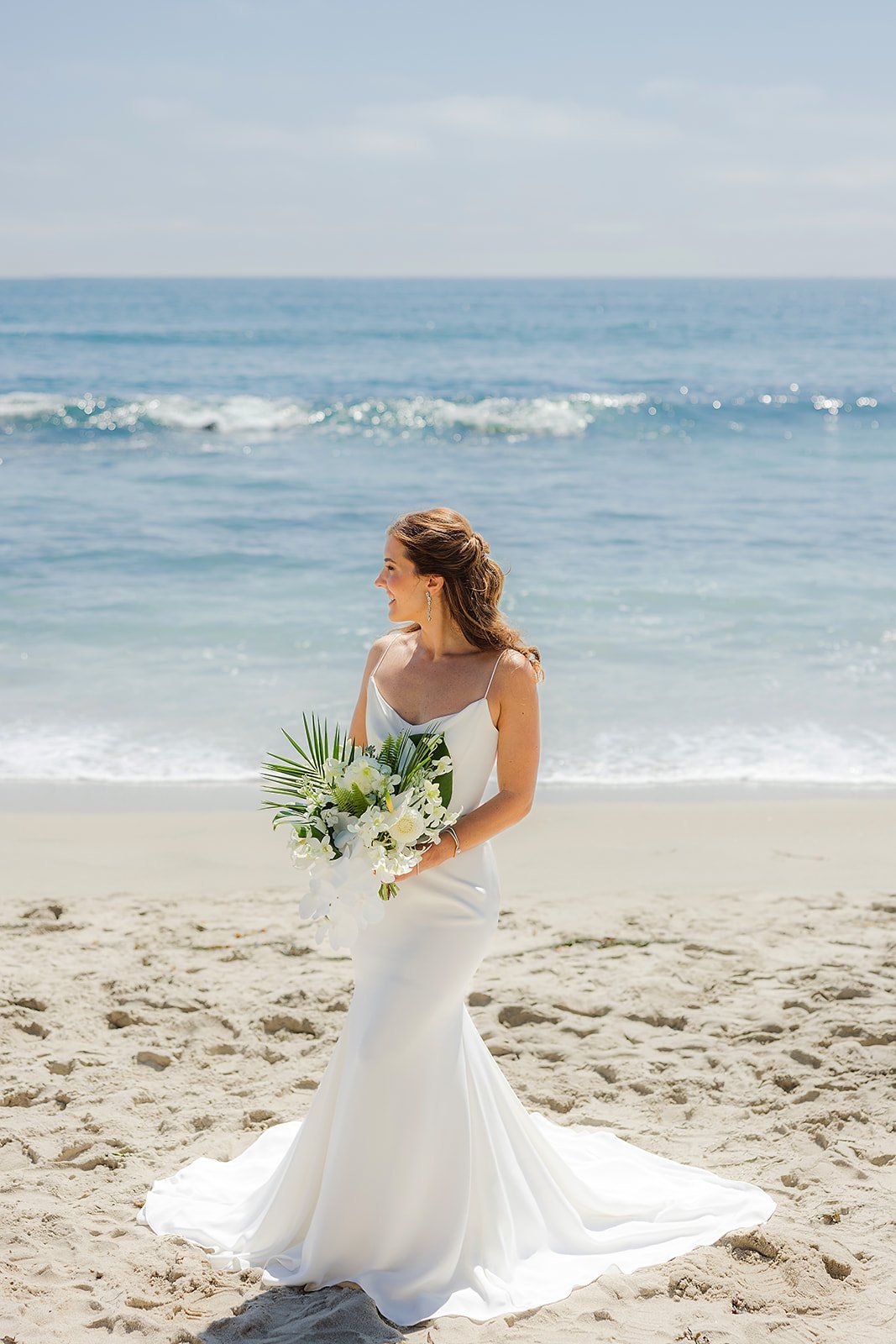 laguna beach natural bridal hair and makeup look