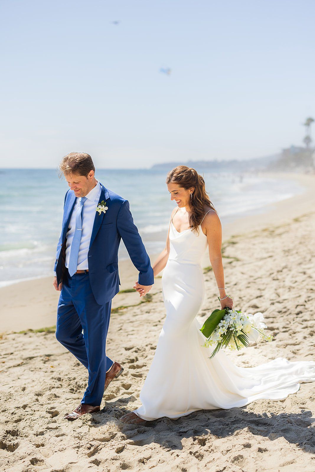 bride and groom share intimate moments together before their southern california wedding