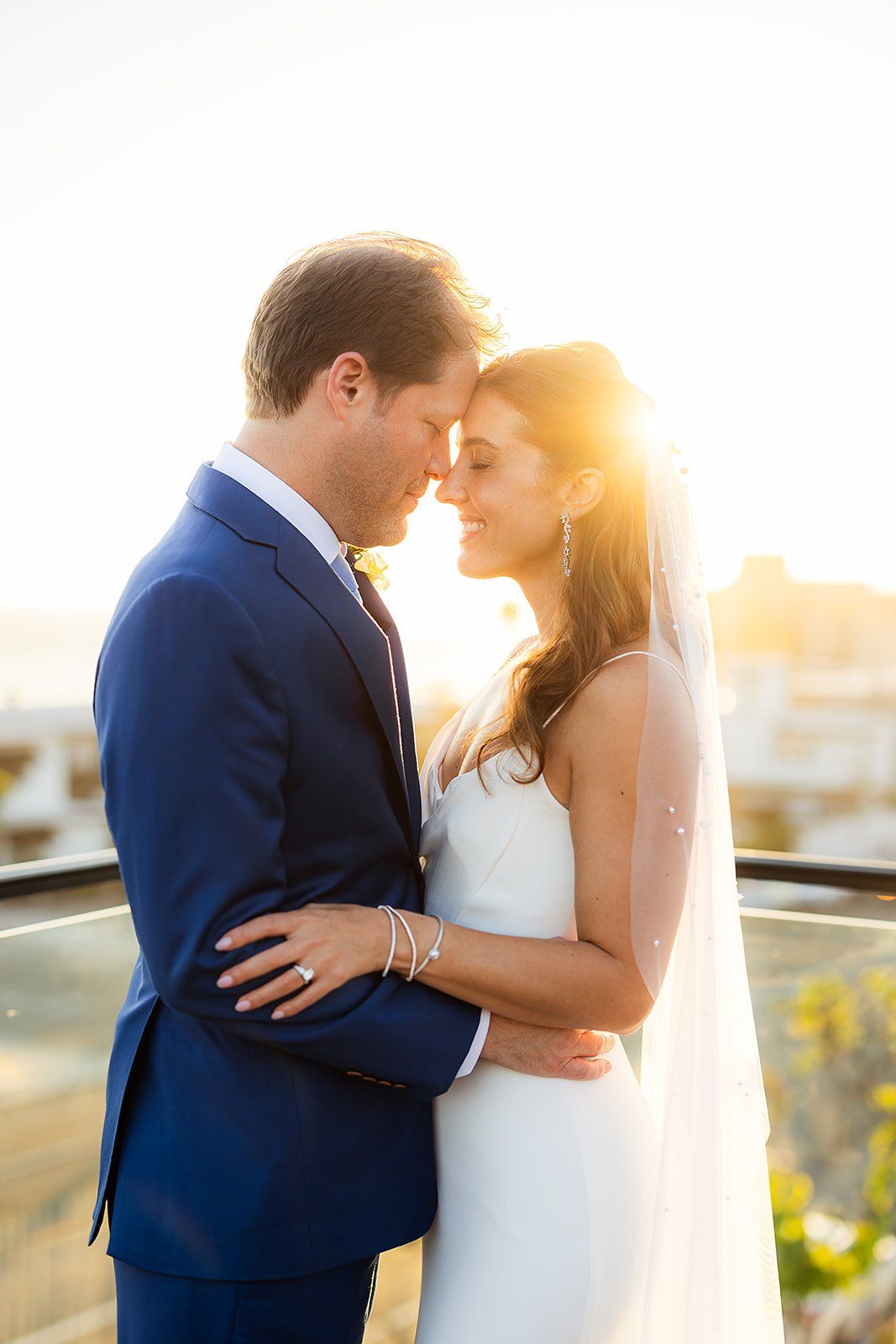 sunset photos after laguna beach wedding ceremony