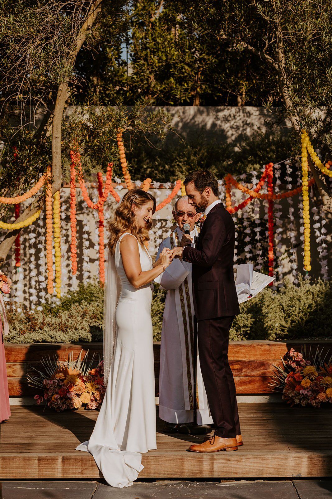 small, intimate micro wedding outdoors in california