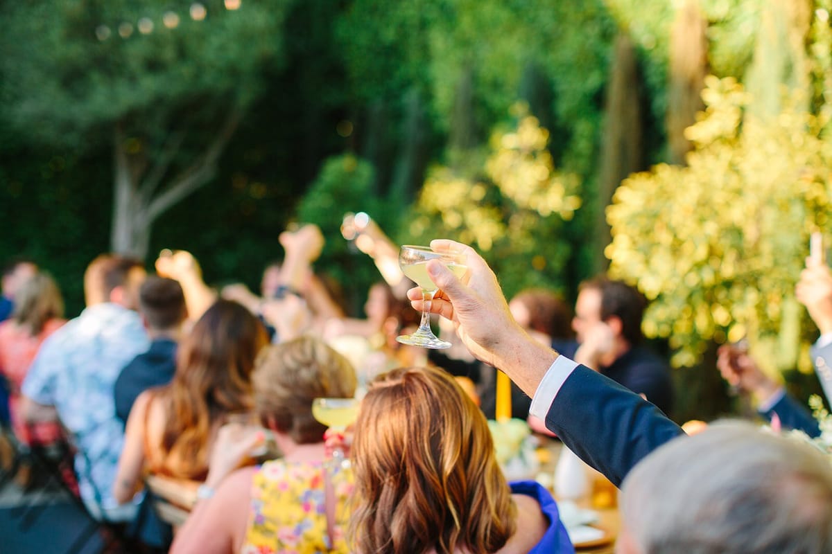 a toast to the happily married couple