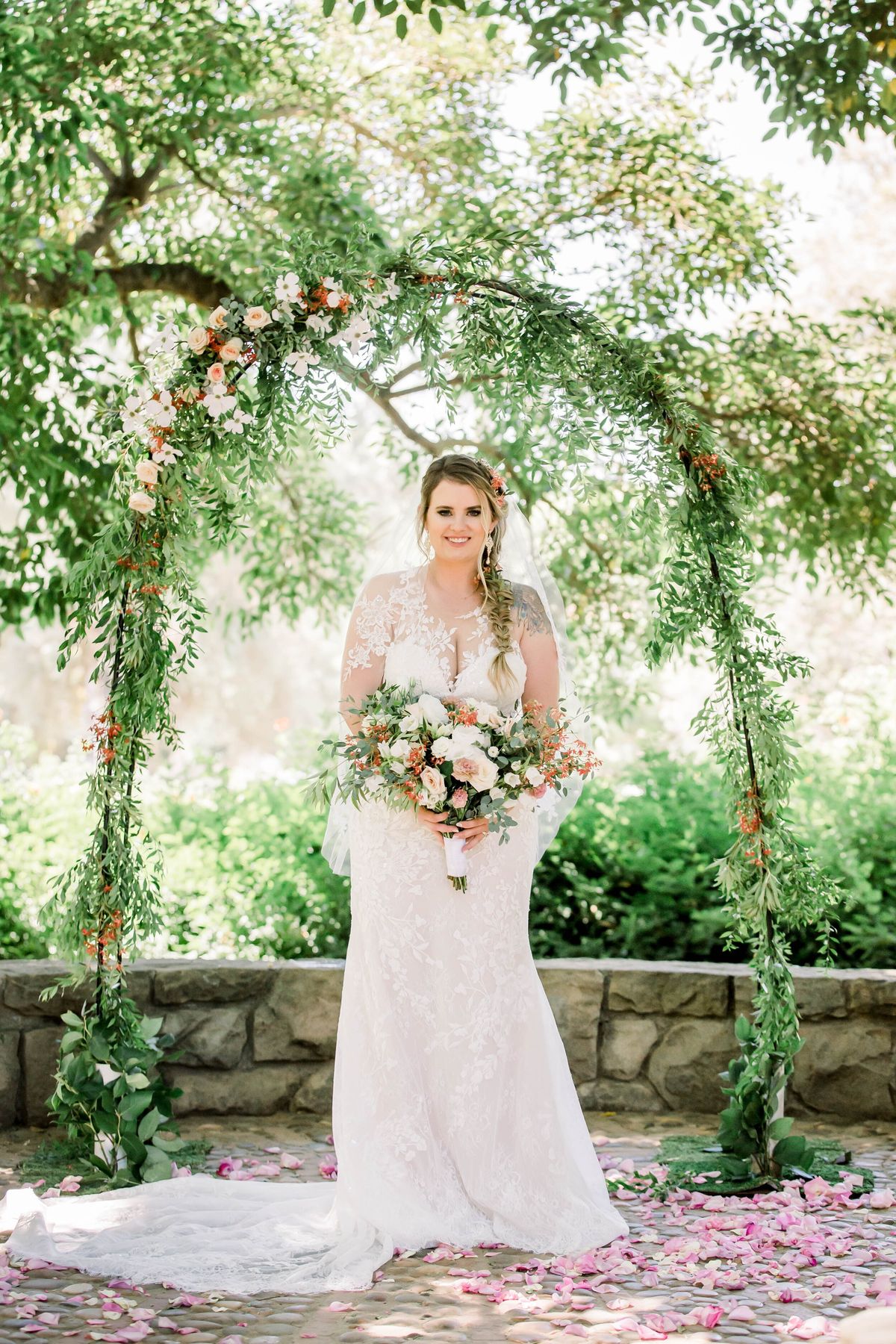 outdoor intimate wedding ceremony in beautiful santa barbara, california