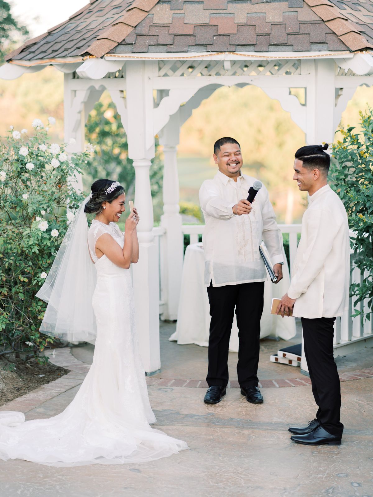 wedgewood weddings ceremony with LA couple