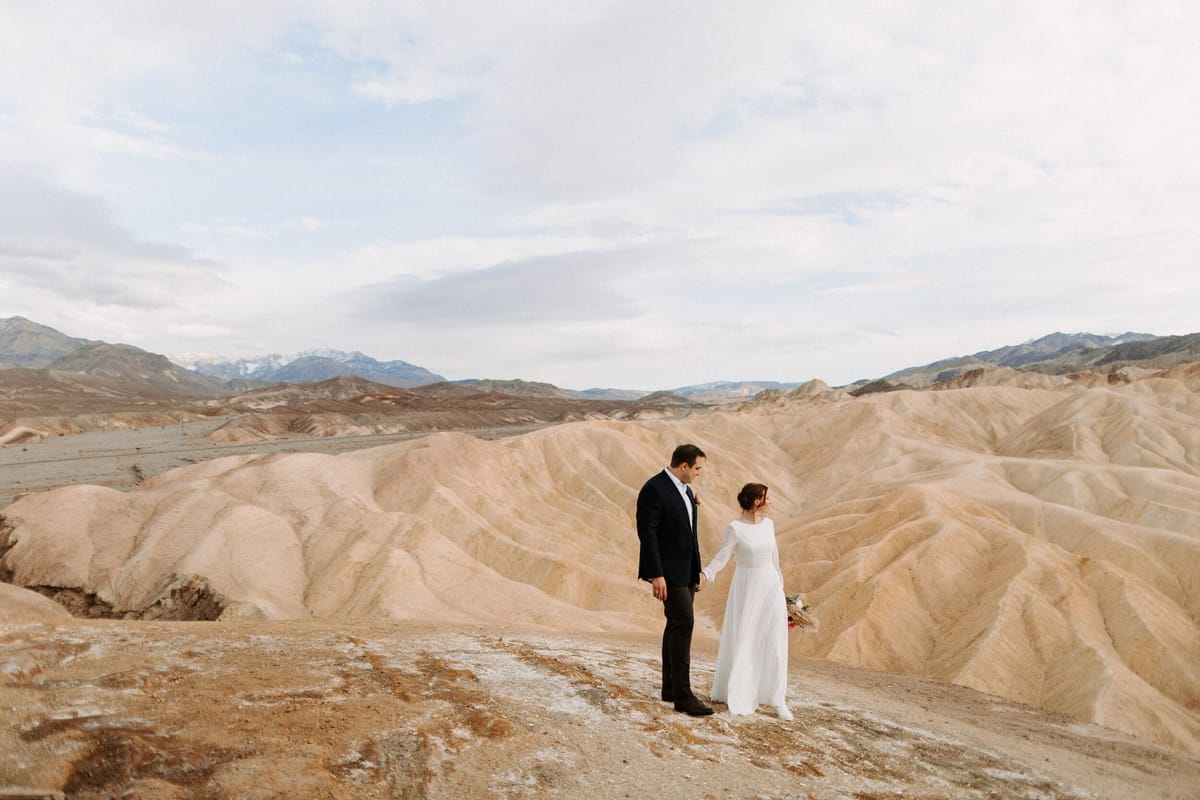 breathtaking elopement at zabriskie point in death valley national park