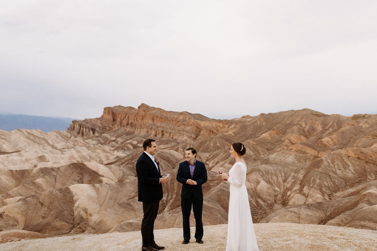 death valley national park wedding ceremony for bay area couple