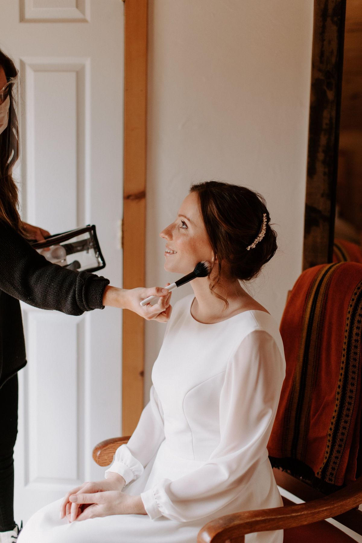 bridal hair and makeup for california destination wedding in death valley national park