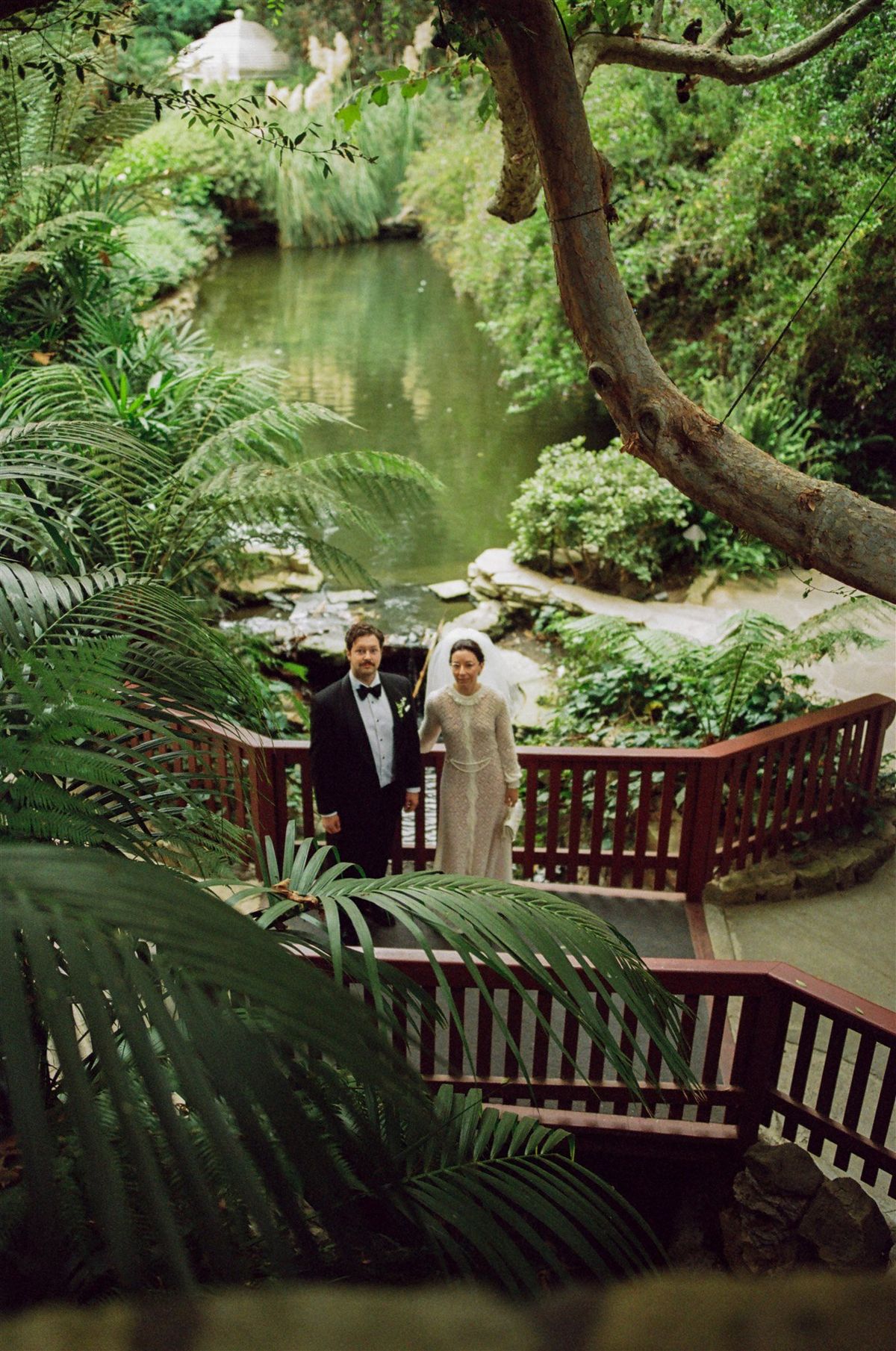 hotel bel air was the perfect backdrop for elopement photos for this destination couple's week in los angeles
