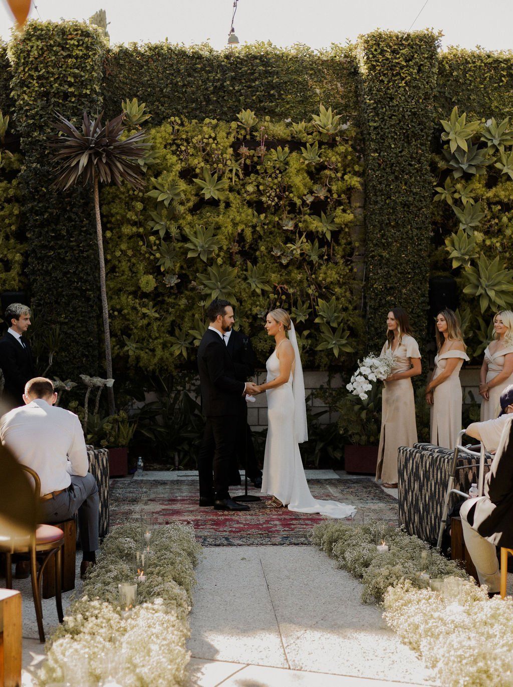 LA wedding day at beautiful smogshoppe setting