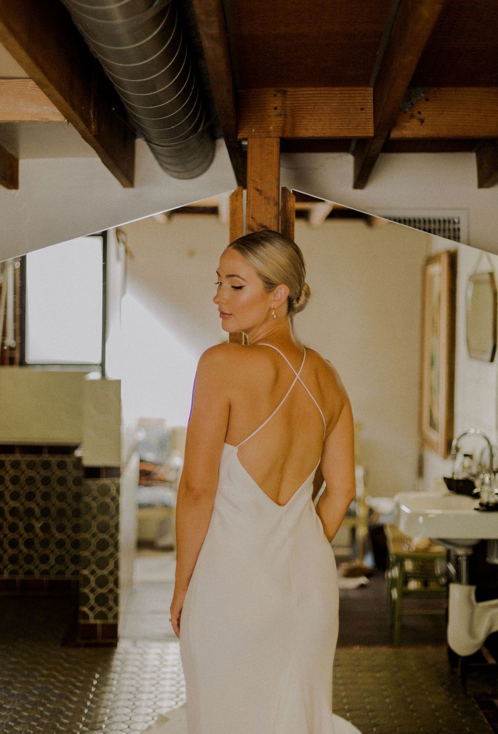 hailey bieber inspired hairstyle for this bride's wedding day
