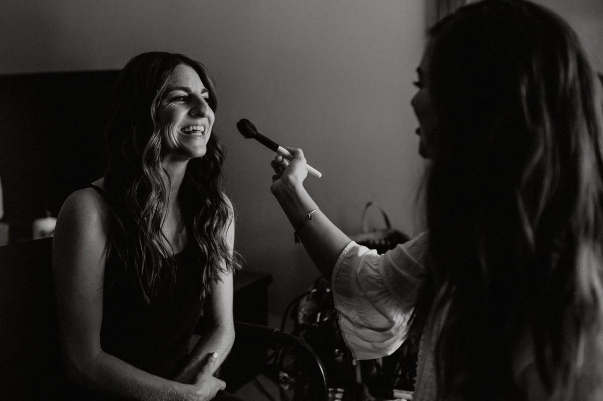 alisal ranch bride after hair and makeup in solvang