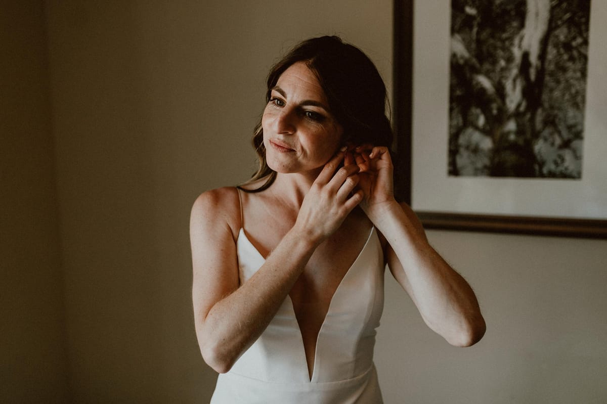 natural makeup and effortless waves for this solvang bride