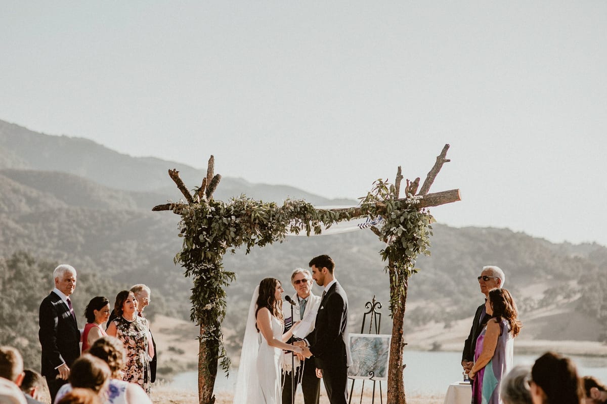 california jewish wedding for LA couple