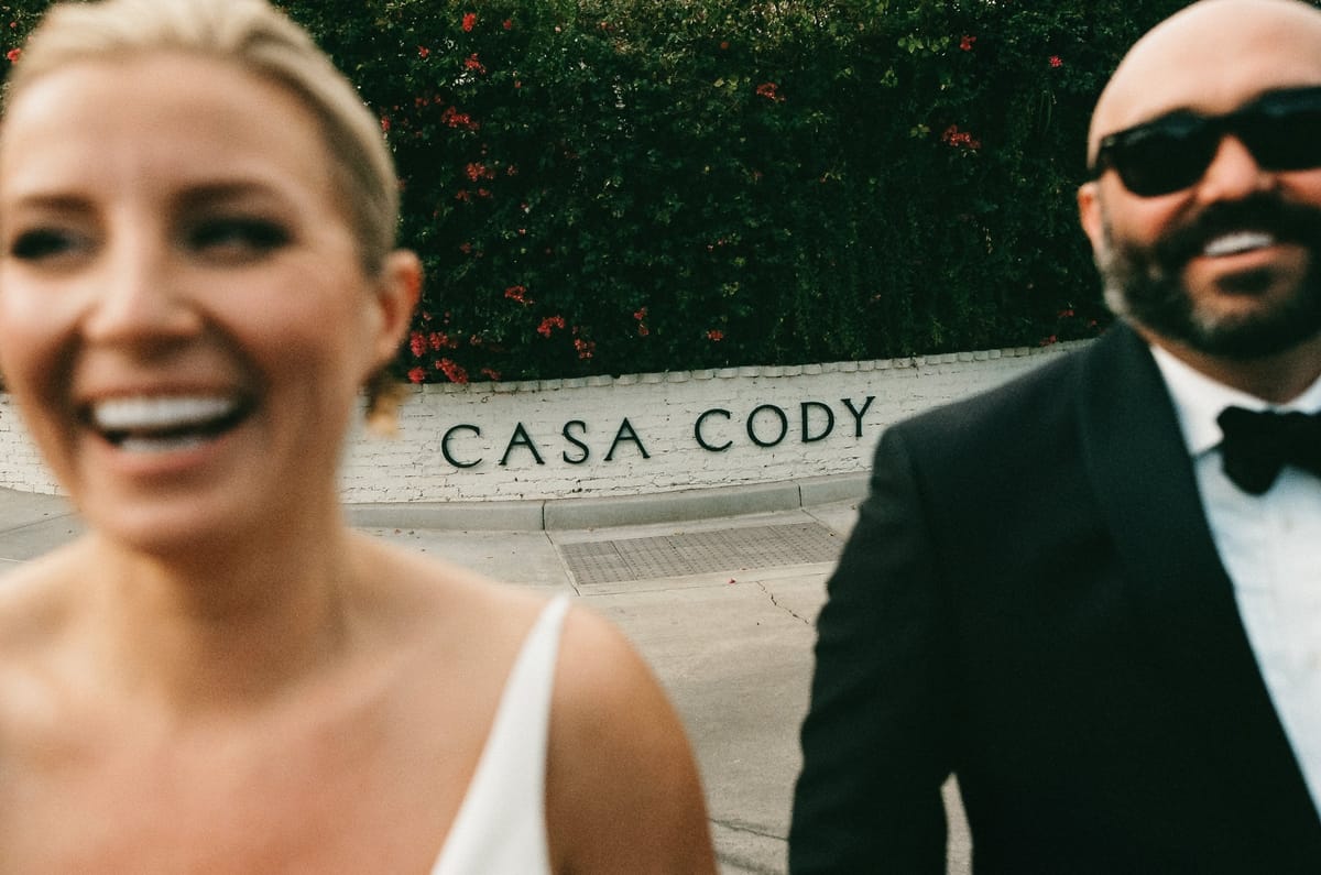 adorable couple wed in palm springs