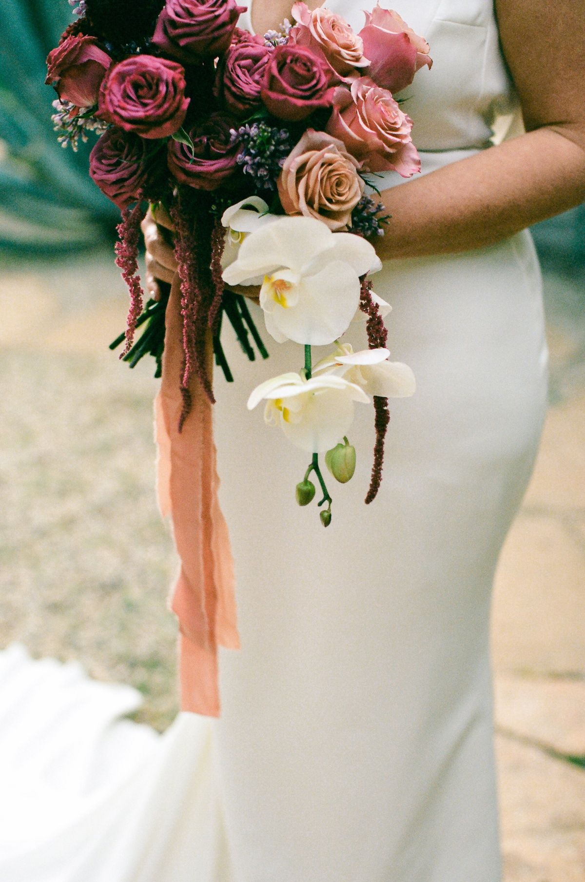 bridal bouquet captured on film