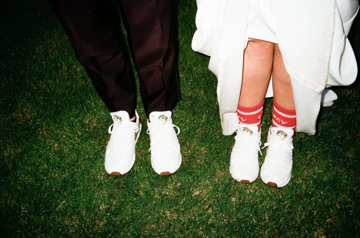 couple's iconic palm springs wedding on film