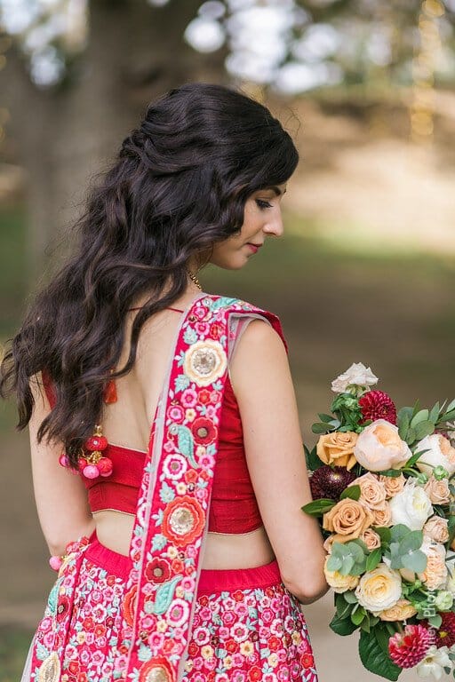 boho, loose, half up hair style for this gorgeous malibu bride