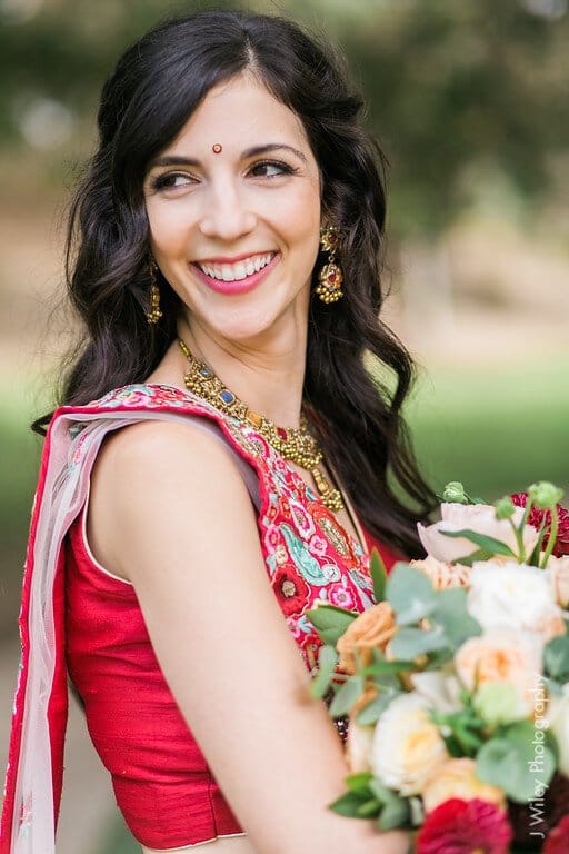 natural, indian makeup look for this gorgeous malibu bride