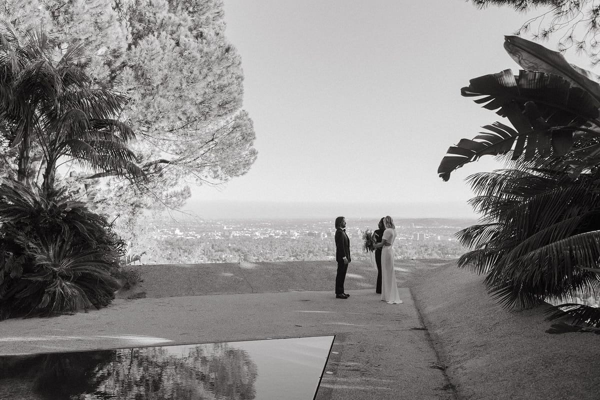 the Sheats–Goldstein Residence was a jaw dropping venue for this destination couple's wedding