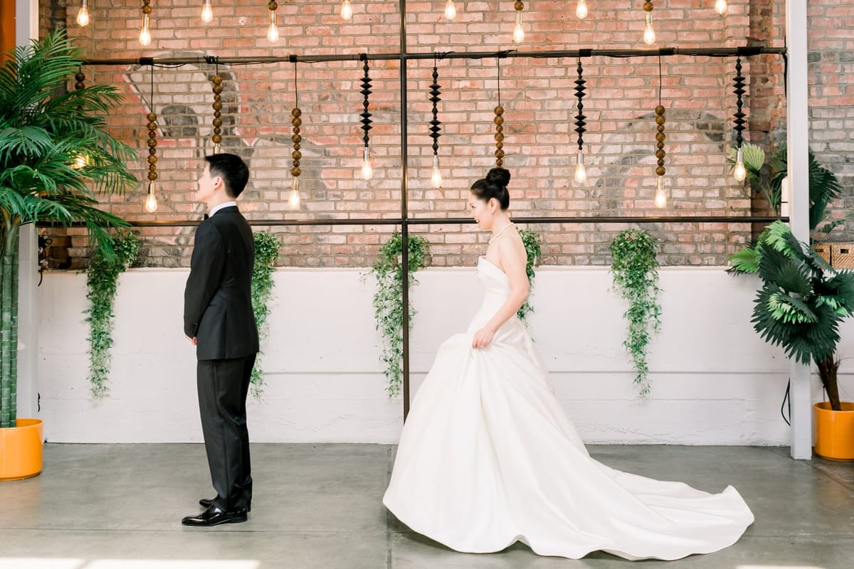 adorable couple's first look