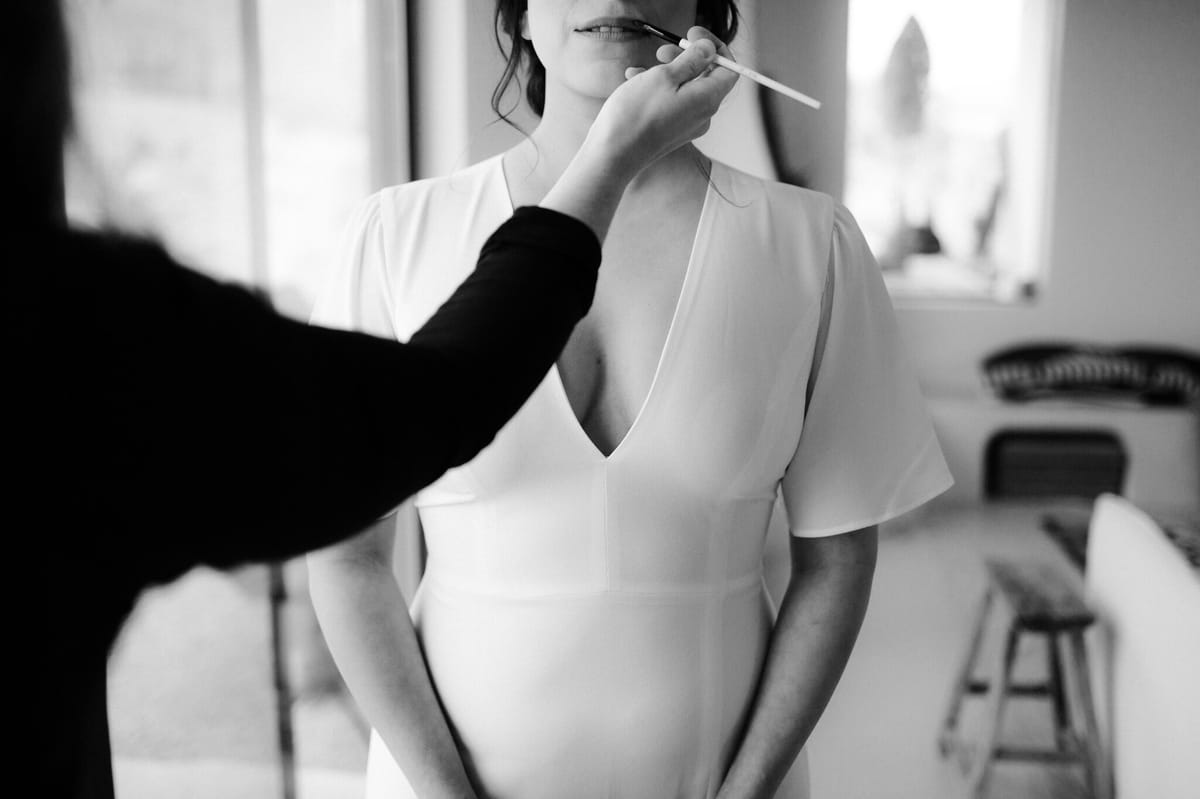 bridal hair and makeup for same sex wedding LA