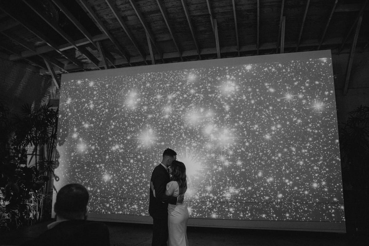 millwick reception under the disco ball