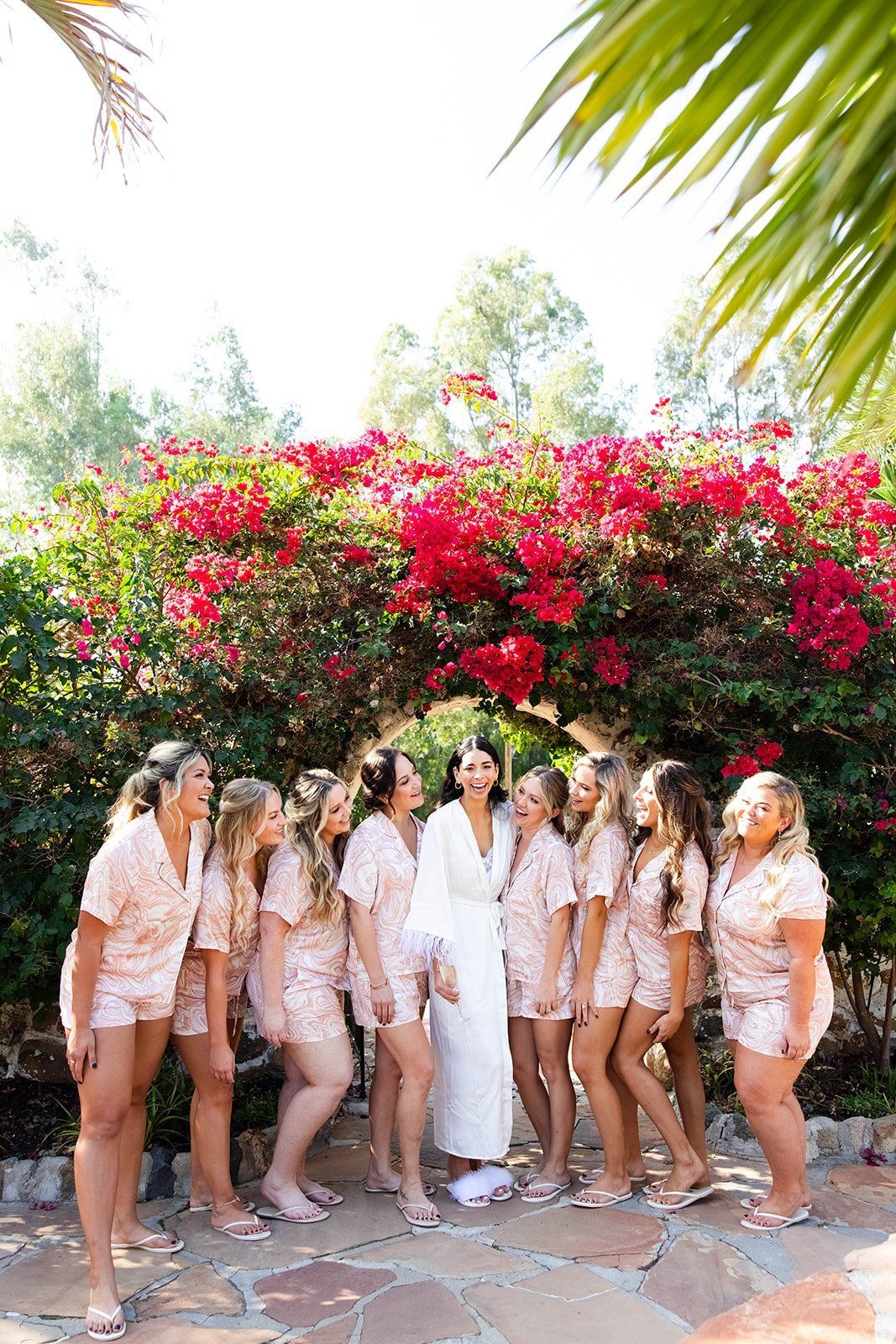 san diego bride and bridesmaids getting ready for a dreamy leo carrillo ranch wedding