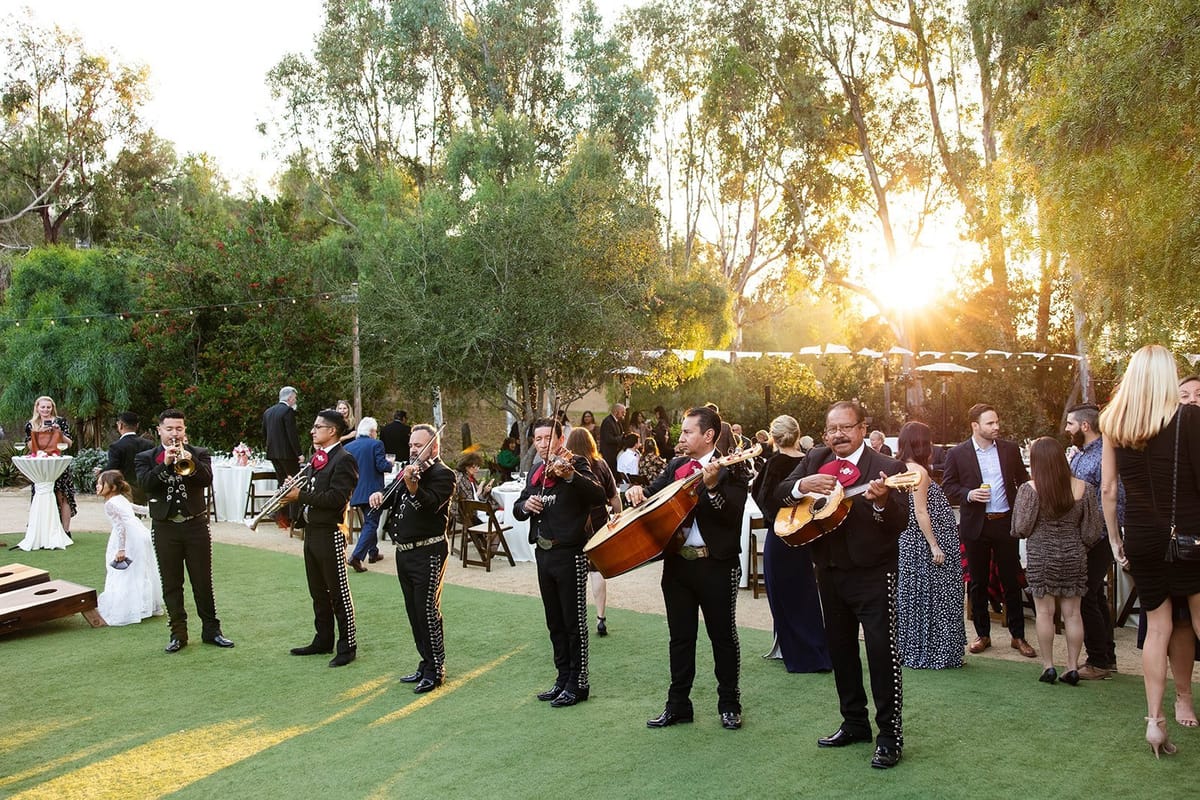full mariachi band booked for bride and groom's san diego wedding