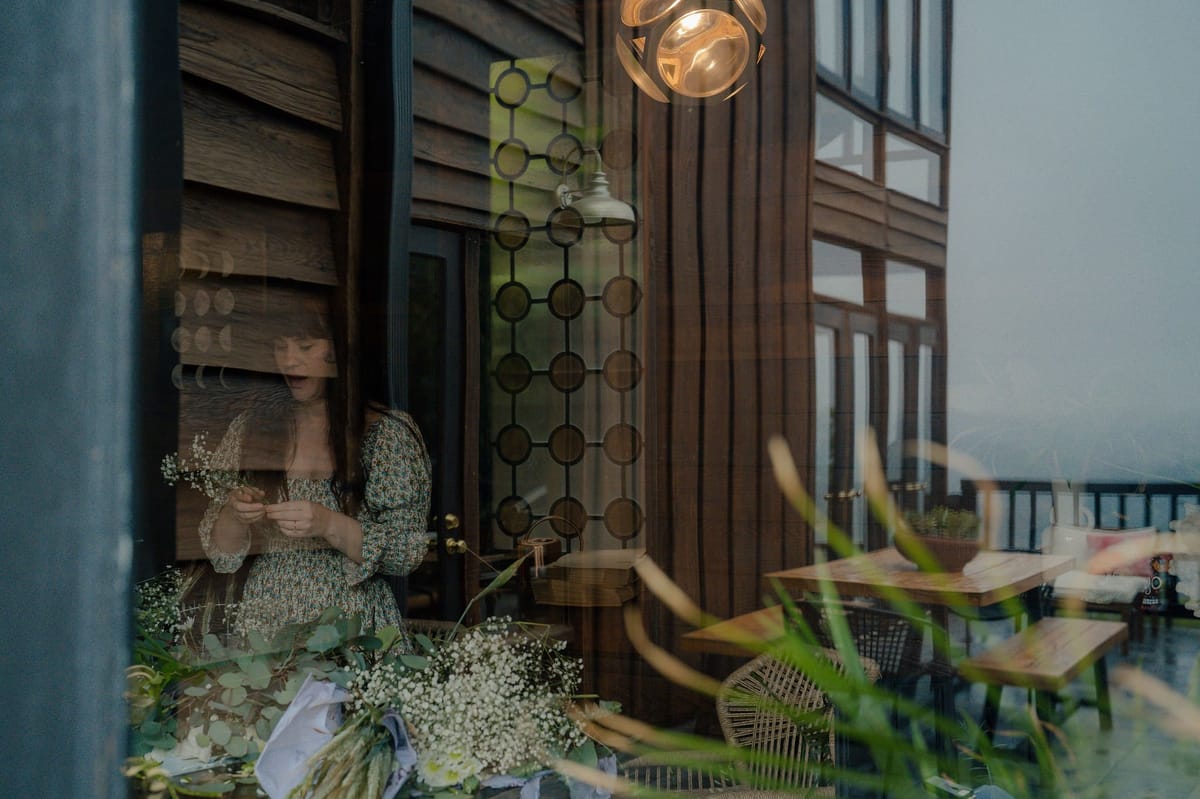 this unique topanga airbnb was the perfect getting ready spot for bride and groom before their malibu wedding