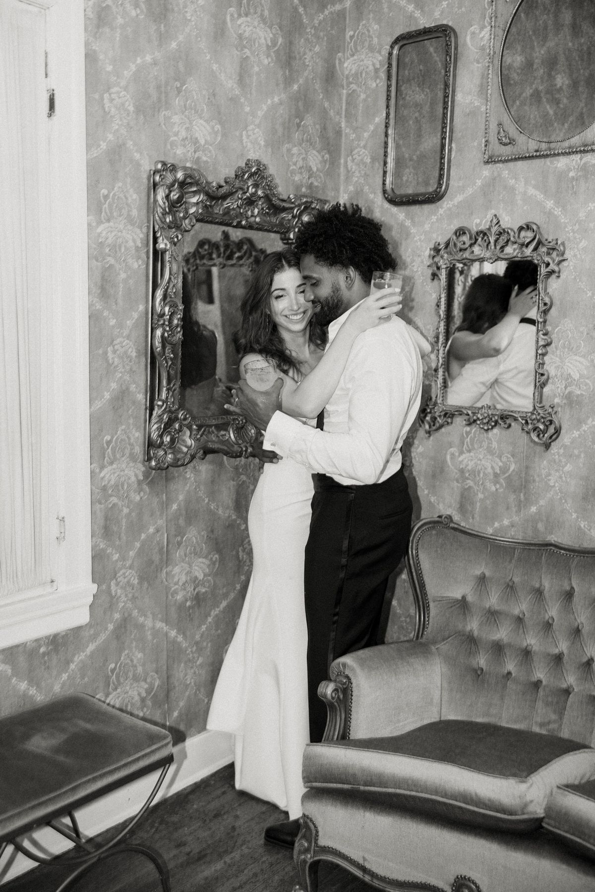 NYC couple gets married at beautiful 1920's modern venue in los angeles