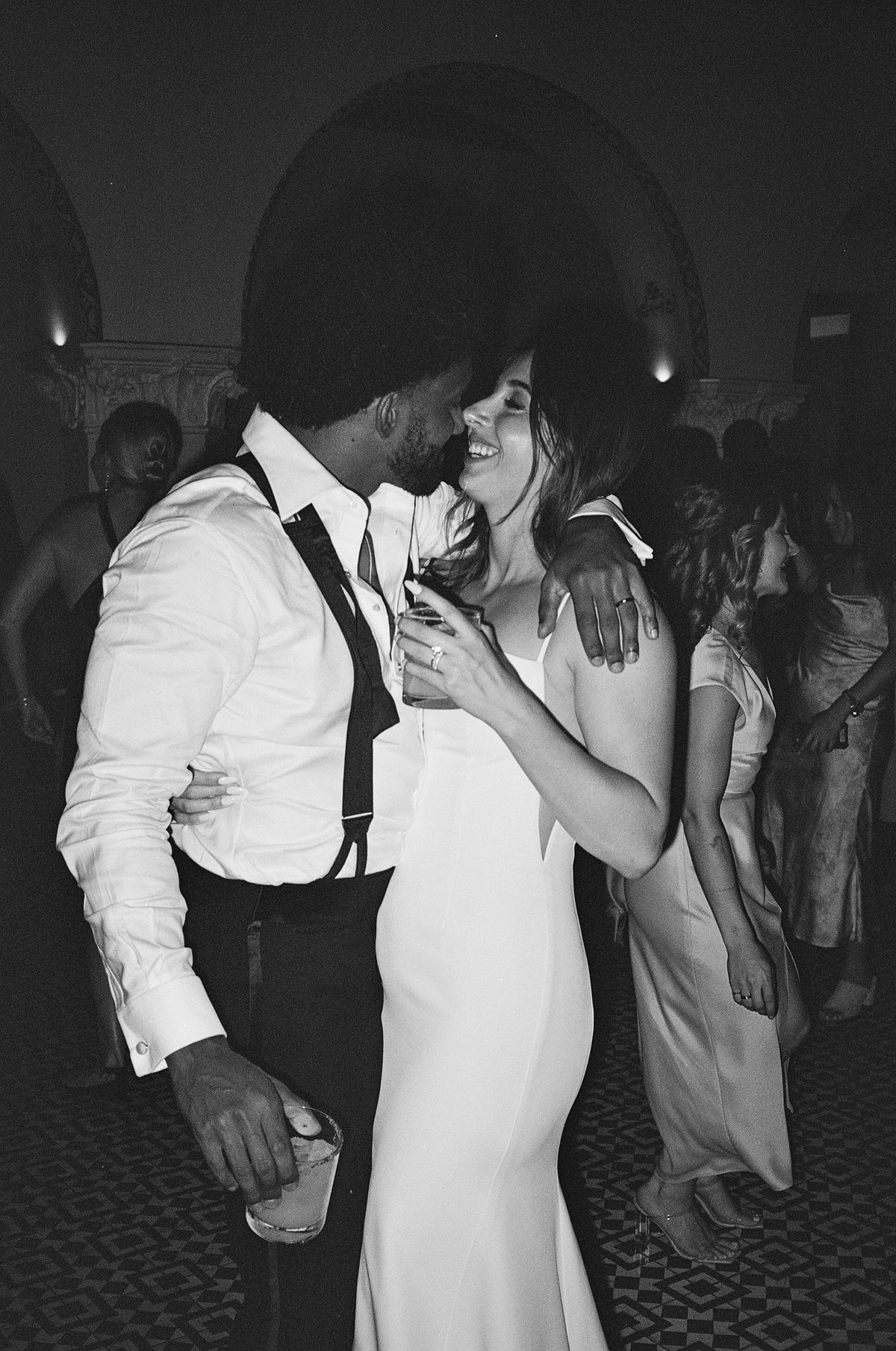 adorable couple dance the night away at their chic and classic los angeles wedding