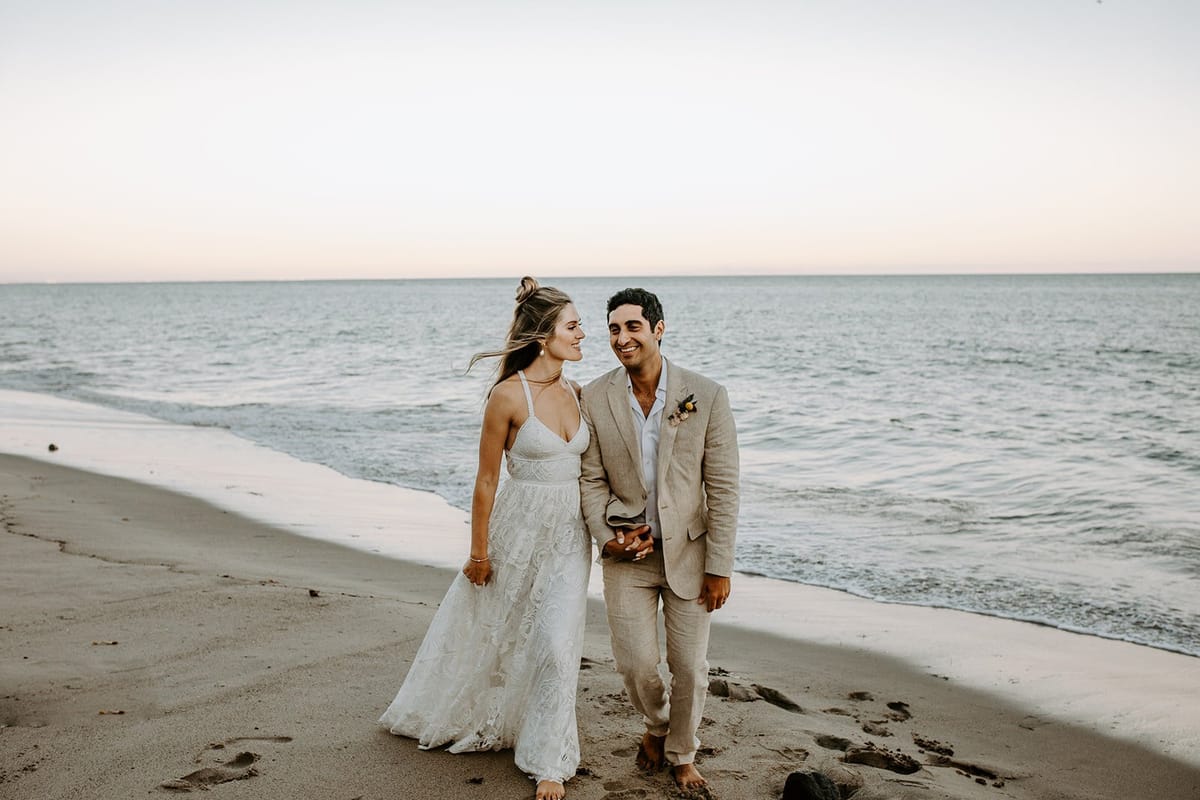 oceanside wedding ceremony during covid 19
