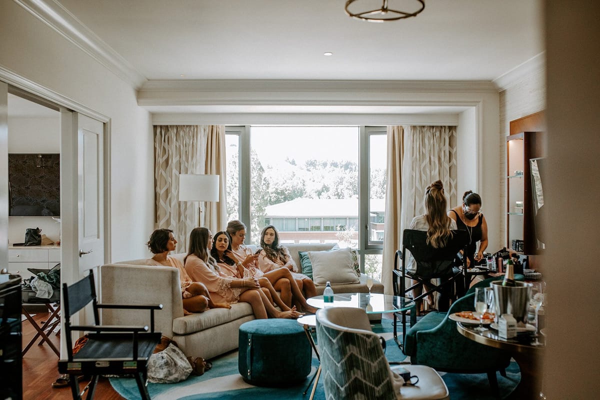 the process of hair and makeup at the four seasons, westlake village