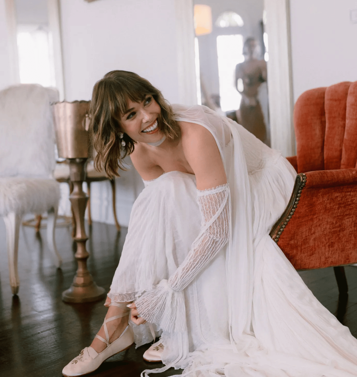 los angeles bride plans the dreamiest hair, makeup, and gown look for her long beach wedding