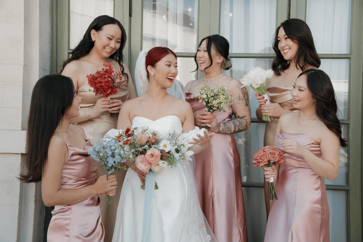 Bride and Brides maids at The Ebell of Los Angeles