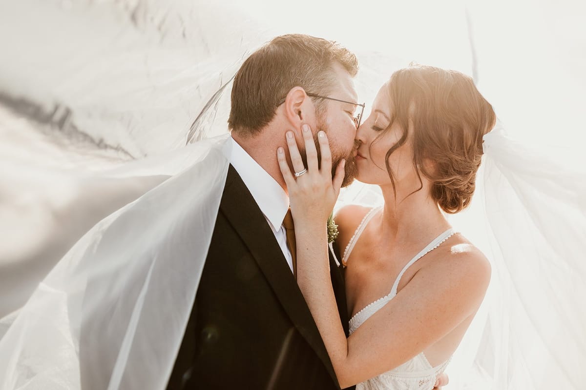 epic veil photos after pasadena couple gets married