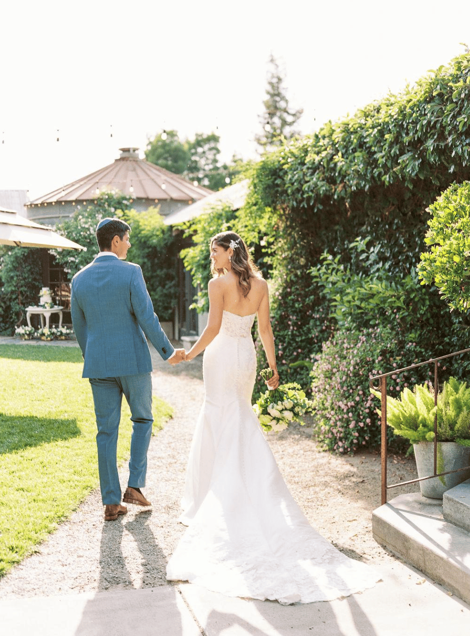 California couple get married on a lavender farm
