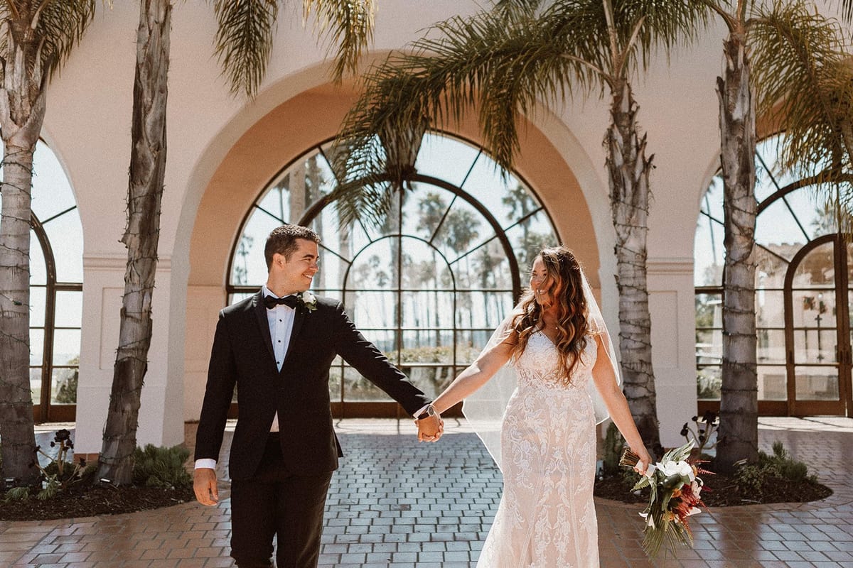 stunning couple gets married at the hilton waterfront resort in santa barbara, california